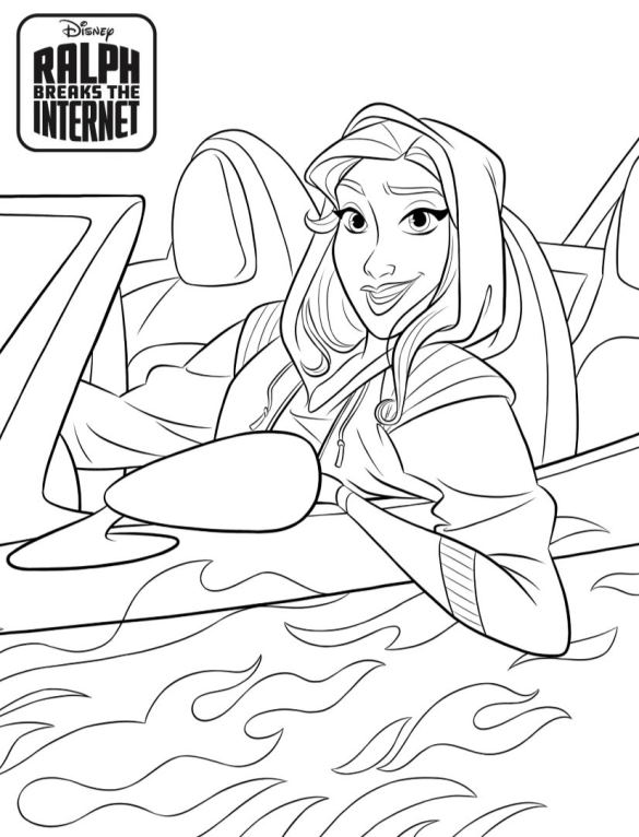 Shank, kleurplaat van Ralph breaks the internet