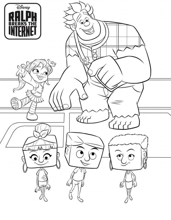 Vanellope Ralph Netizens, kleurplaat van Ralph breaks the internet