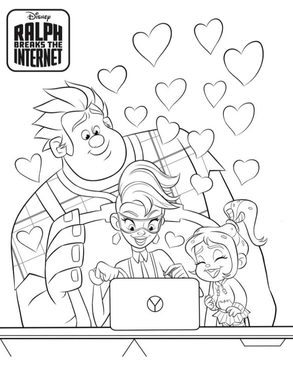 Yesss, kleurplaat van Ralph breaks the internet