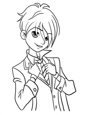 hawk snowwhite, kleurplaat van Regal Academy