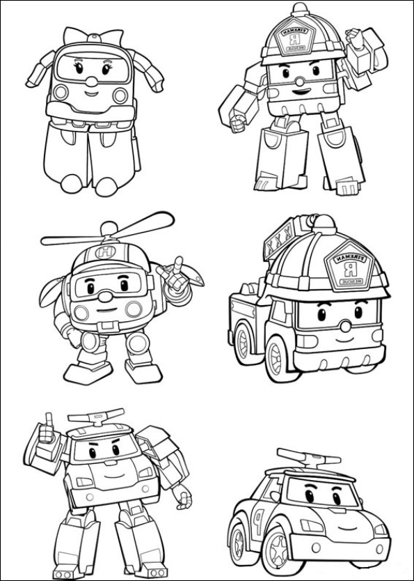 robocar 2, kleurplaat van Robocar poli