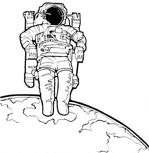 Astronaut maakt ruimtewandeling