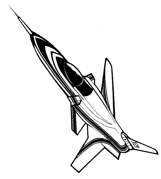 Print Ruimtevliegtuig kleurplaat