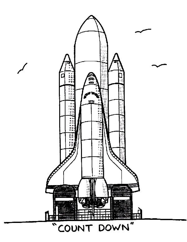 Space Shuttle voor de start