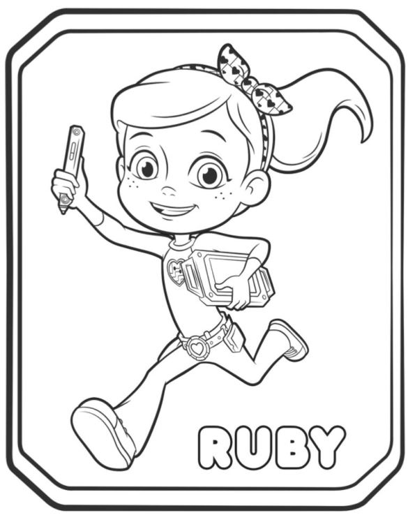 ruby 2, kleurplaat van Rusty Rivets