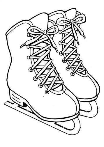 Kunstschaatsen, kleurplaat van Schaatsen