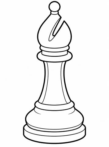 Loper, kleurplaat van Schaken