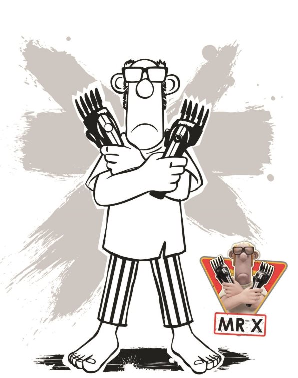 Mr X, kleurplaat van Shaun het schaap de Film