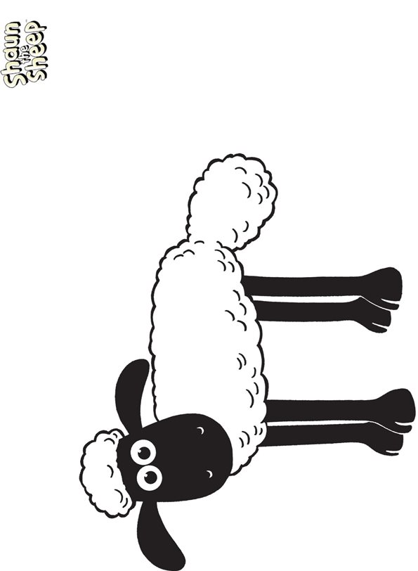 Shaun, kleurplaat van Shaun het schaap de Film