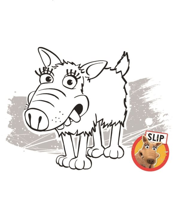 Slip, kleurplaat van Shaun het schaap de Film