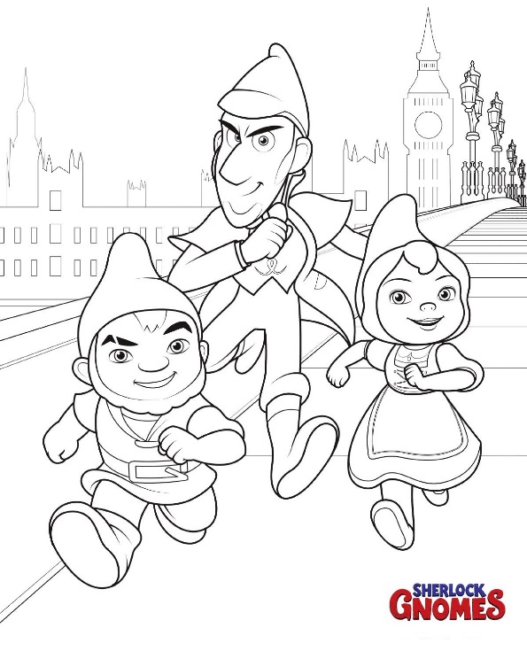 Sherlock Gnomes 2, kleurplaat van Sherlock Gnomes