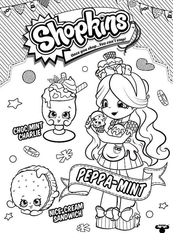 Shopkins Chef Club, kleurplaat van Shopkin Shoppies