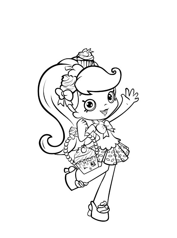 Shopkins Dolls, kleurplaat van Shopkin Shoppies