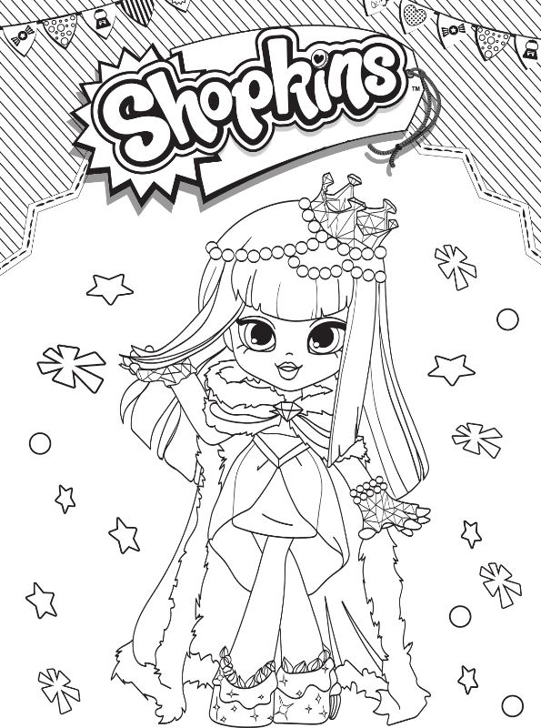 Shopkins Gemma Stone, kleurplaat van Shopkin Shoppies