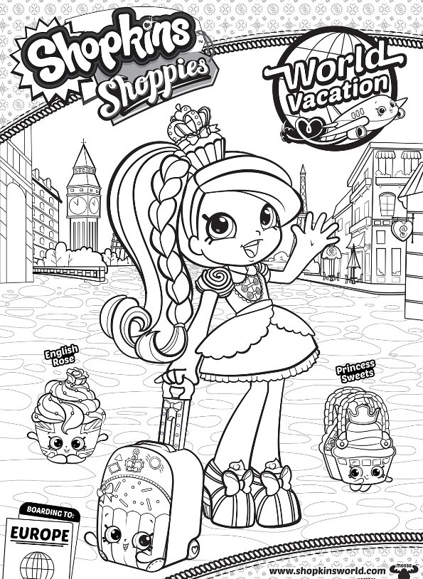 Shopkins Jessicake, kleurplaat van Shopkin Shoppies