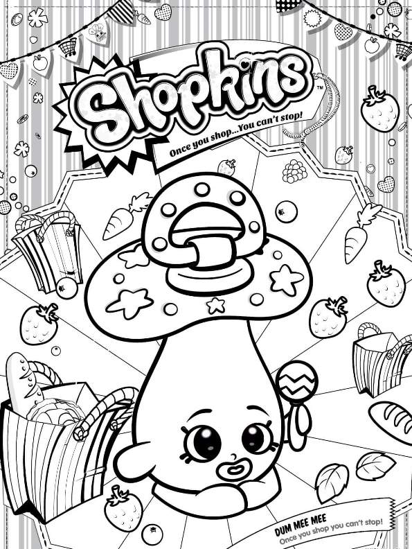 dum mee mee, kleurplaat van Shopkins