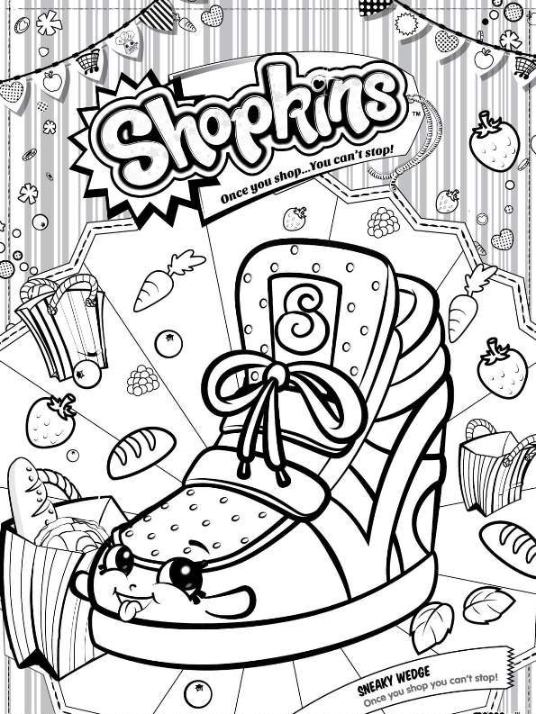 sneaky wedge, kleurplaat van Shopkins