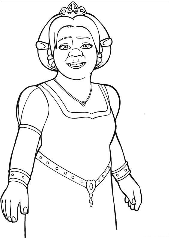 Fiona, kleurplaat van Shrek de Derde (Shrek 3)