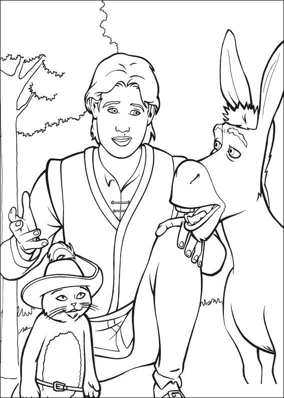 Arthur, Ezel en de gelaarsde kat, kleurplaat van Shrek de Derde (Shrek 3)