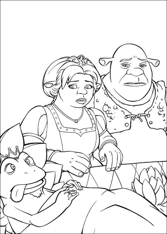 De kikkerkoning sterft, kleurplaat van Shrek de Derde (Shrek 3)