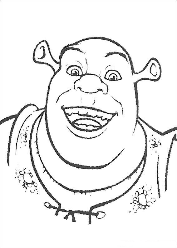 Print Shrek, de Ogre kleurplaat