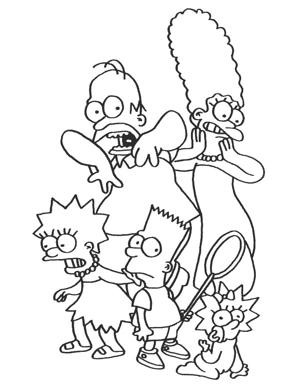 Print Simpsons kleurplaat