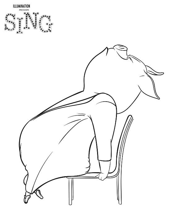 Gunther, kleurplaat van Sing