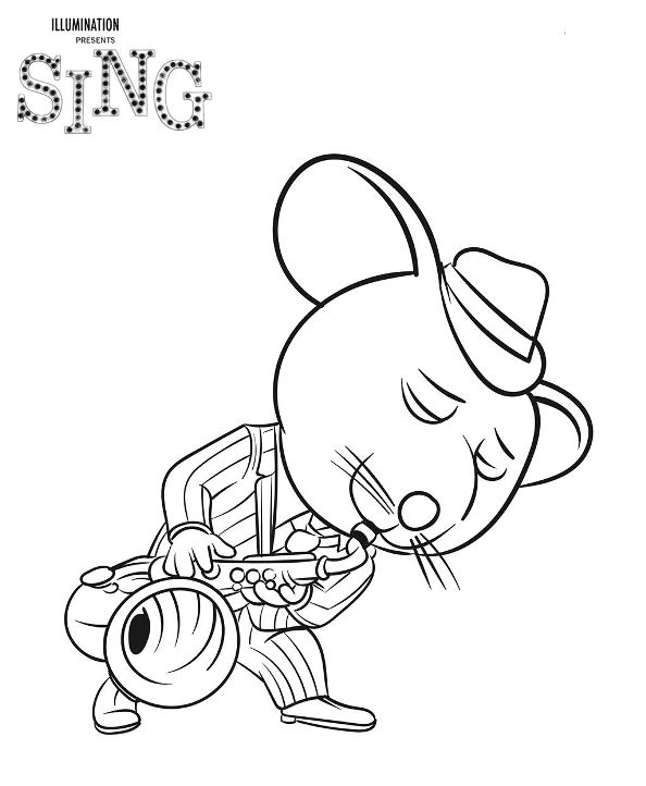 Mike, kleurplaat van Sing