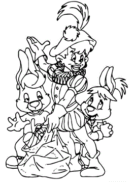 Piet 2, kleurplaat van Sinterklaas