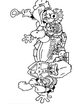 Sinterklaas 2, kleurplaat van Sinterklaas