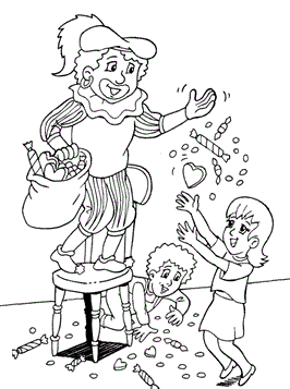 Snoep, kleurplaat van Sinterklaas