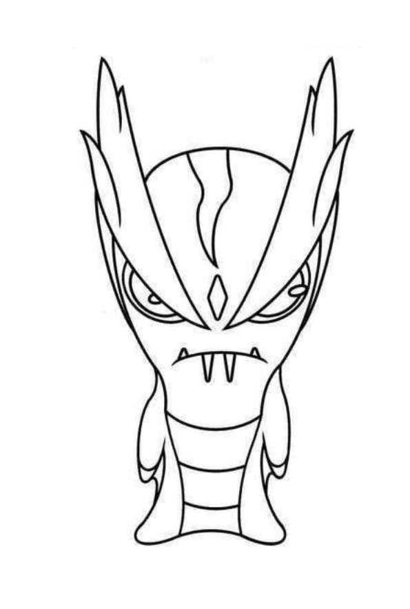 Ghouled air elemental 1, kleurplaat van Slugterra