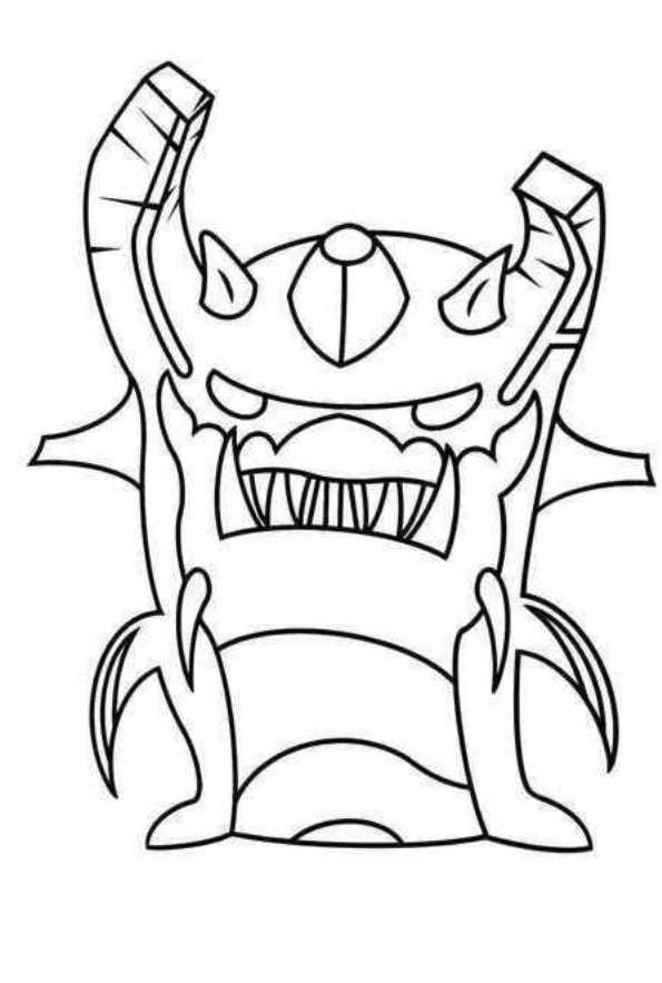 Ghouled earth elemental 1, kleurplaat van Slugterra