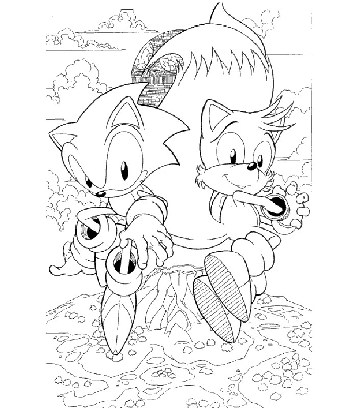 Sonic X 8, kleurplaat van Sonic X
