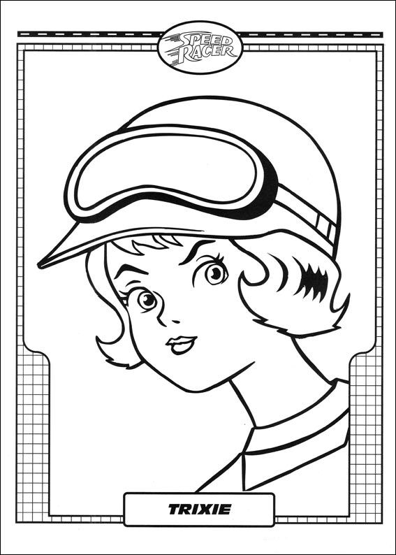 Speed racer 4, kleurplaat van Speed racer
