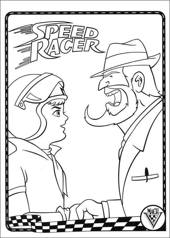 Speed racer 7, kleurplaat van Speed racer