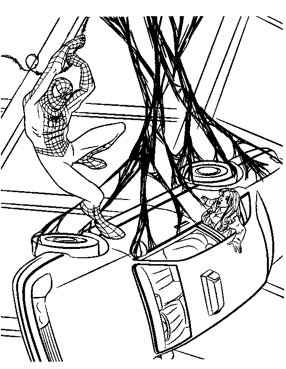Spiderman 3 4, kleurplaat van Spiderman 3