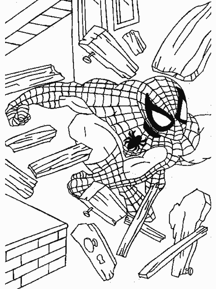 Print Spiderman kleurplaat