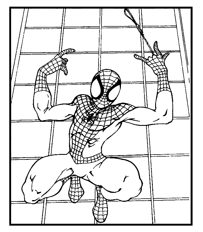 Print Spiderman kleurplaat