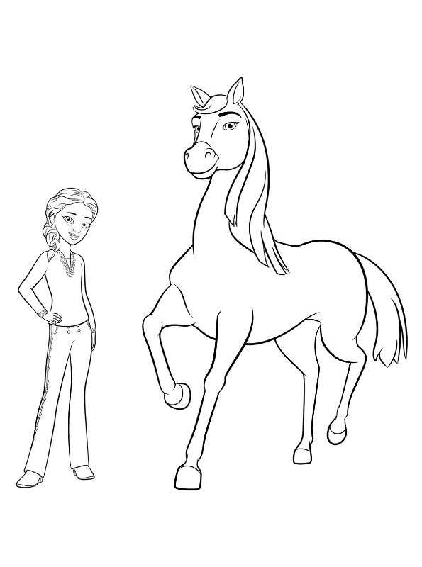 Chica Linda Pru, kleurplaat van Spirit Riding Free
