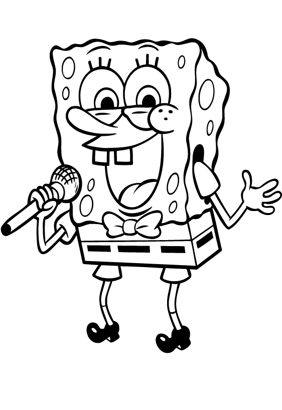 Print Spongebob kleurplaat