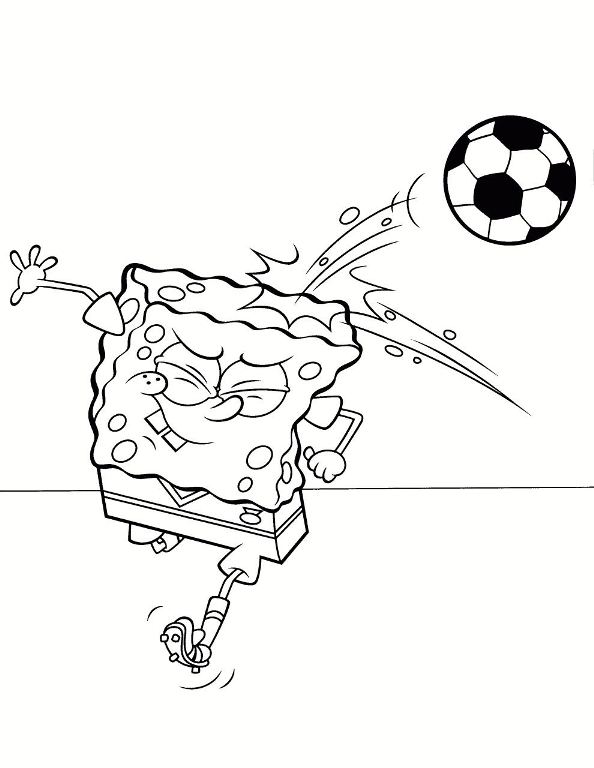 Spongebob 8, kleurplaat van Spongebob