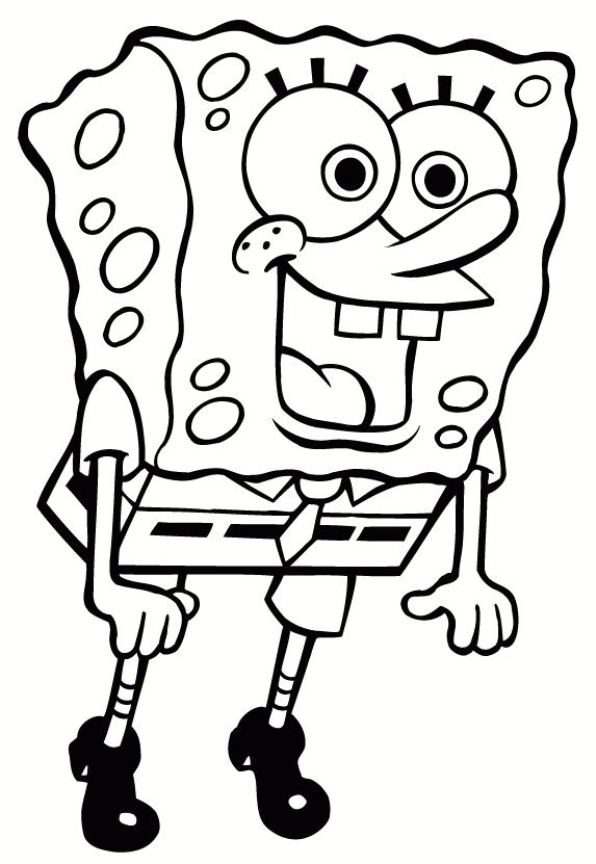 Spongebob 10, kleurplaat van Spongebob