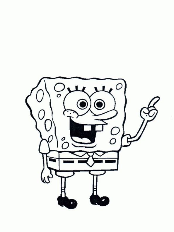 Spongebob 14, kleurplaat van Spongebob
