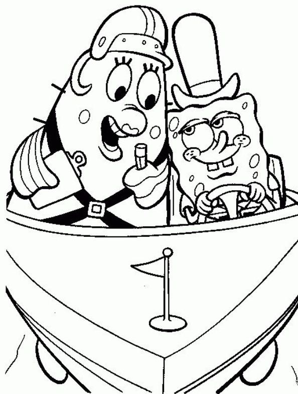 Spongebob 15, kleurplaat van Spongebob
