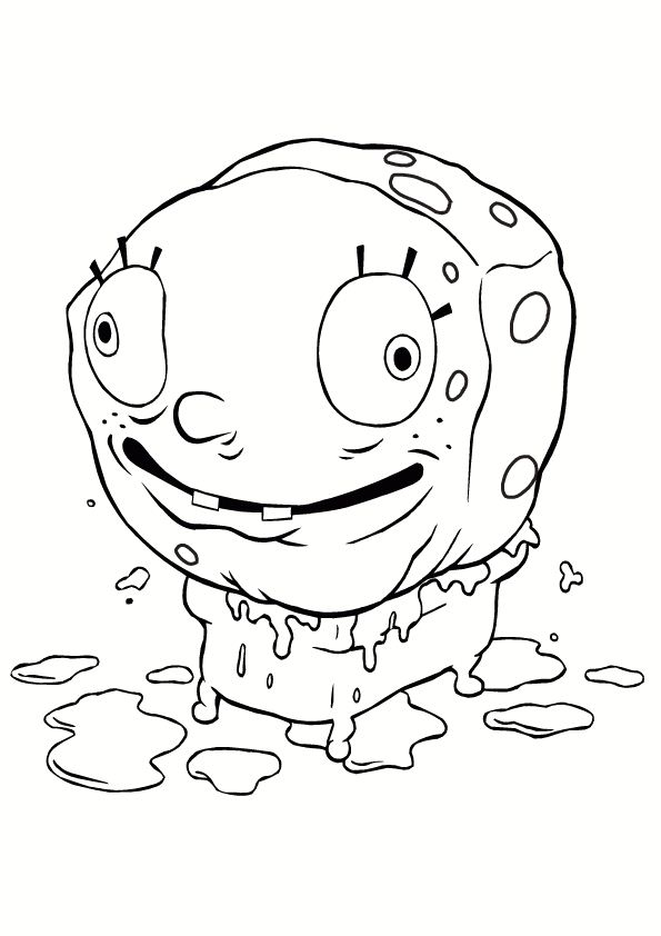 Spongebob 16, kleurplaat van Spongebob
