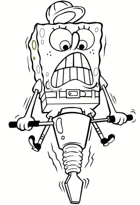 Spongebob 18, kleurplaat van Spongebob