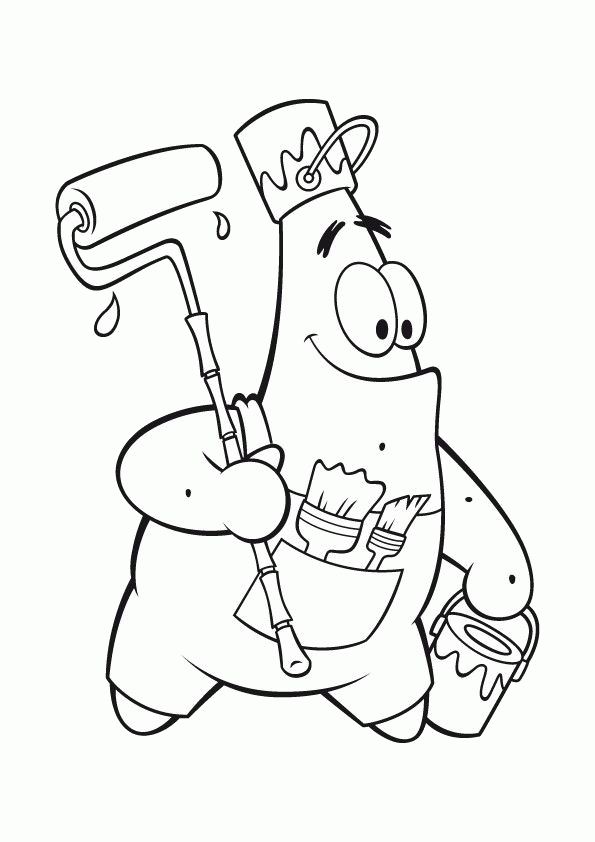 Spongebob 24, kleurplaat van Spongebob