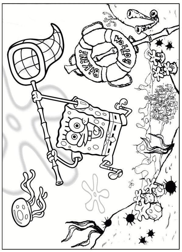 Spongebob 26, kleurplaat van Spongebob