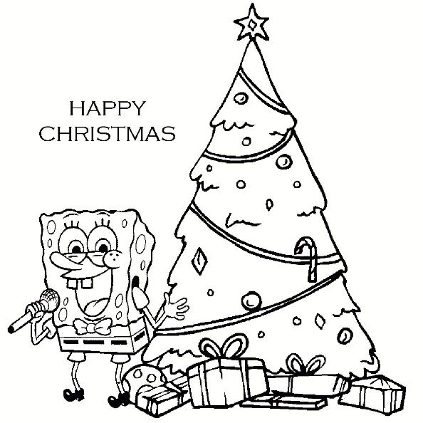 Spongebob 27, kleurplaat van Spongebob